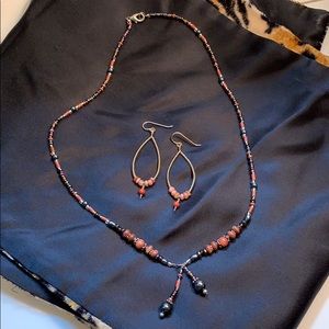 3for$15 Artisan stone bead necklace&free earrings